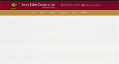 Desktop Screenshot of jantasalescorporation.com