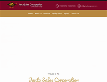 Tablet Screenshot of jantasalescorporation.com